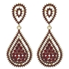 Kathrina Earrings - Red (Gold Plated)