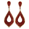 Renee Earrings - Red (Gold Plated)
