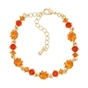 Pirouette Bracelet - Orange (Gold Plated)