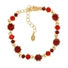 Pirouette Bracelet - Red (Gold Plated)