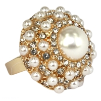 Perla Ring - Clear (Gold Plated)