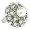 Perla Ring - Clear (Silver Plated)