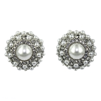 Perla Earrings - Clear (Silver Plated)
