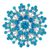 Flower Brooch - Blue Zircon